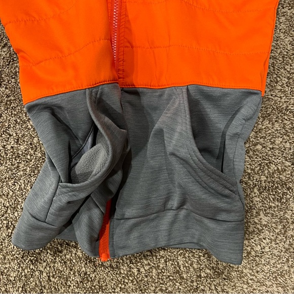 Columbia Hayden Summit Hybrid Zip Jacket Kids M (10/12) Orange Gray youth fleece - Picture 3 of 9